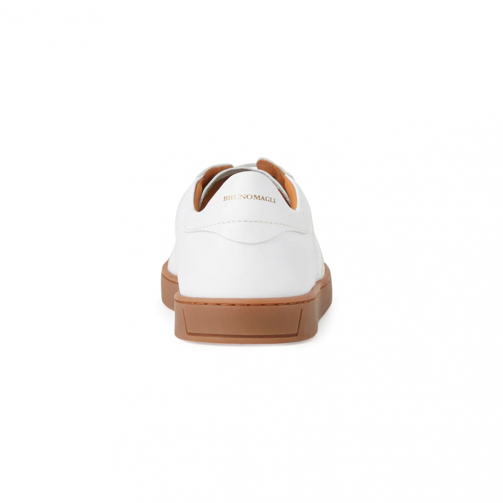 Bruno Magli Bono Leather Lace-Up Sneaker White