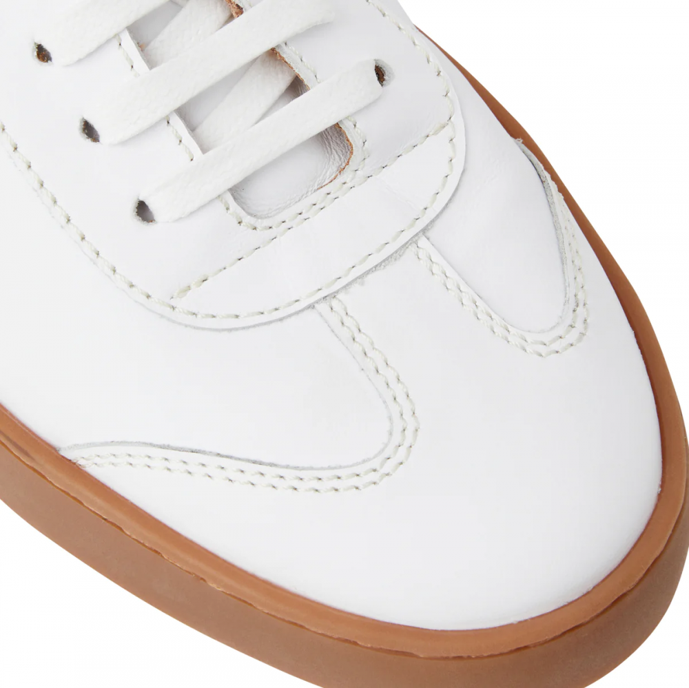 Bruno Magli Bono Leather Lace-Up Sneaker White