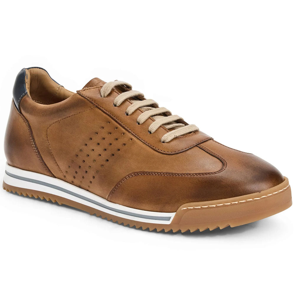 Bruno Magli Brozzi Italian Leather Sneaker Cognac
