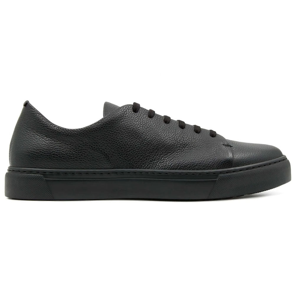 Il Gergo Bruno Pebble Grain Leather Sneaker Black