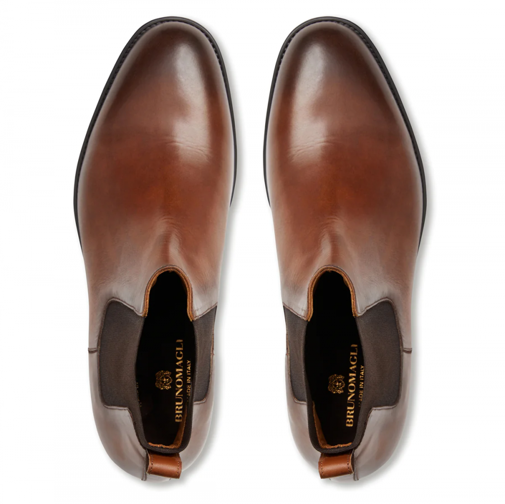 Bruno Magli Byron Double Gore Slip-On Boot Cognac