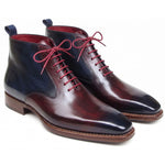 View product image 1: Paul Parkman Leather Plain Toe Lace-Up Dress Boots Bordeaux & Navy