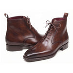 View product image 2: Paul Parkman Leather Plain Toe Lace-Up Dress Boots Brown