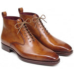 View product image 1: Paul Parkman Leather Plain Toe Lace-Up Dress Boots Cognac
