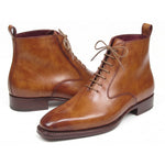 View product image 2: Paul Parkman Leather Plain Toe Lace-Up Dress Boots Cognac