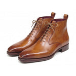 View product image 6: Paul Parkman Leather Plain Toe Lace-Up Dress Boots Cognac