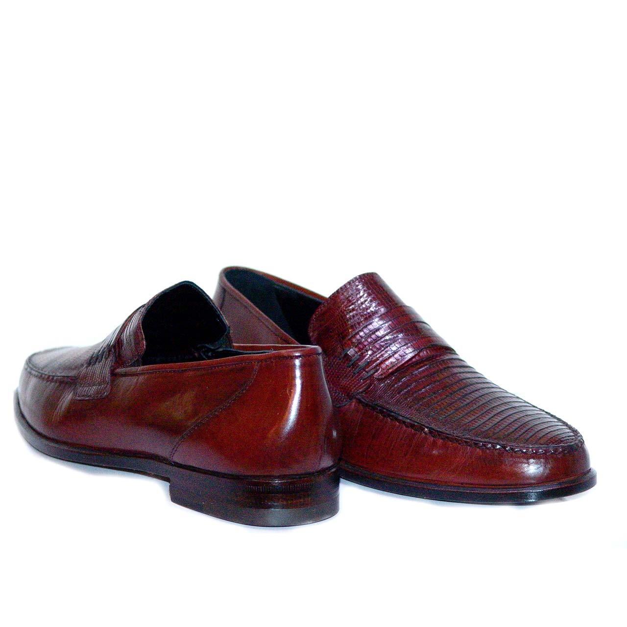 Lorenzo Banfi 642 Soft Calfskin Lizard Vamp in Brown