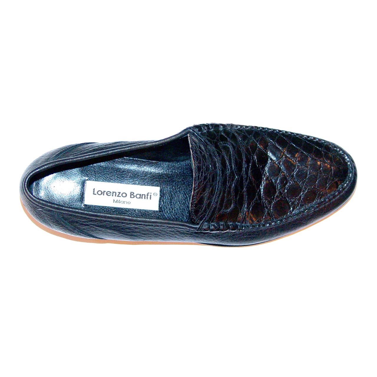 Lorenzo Banfi 646 Deerskin Crocodile Vamp