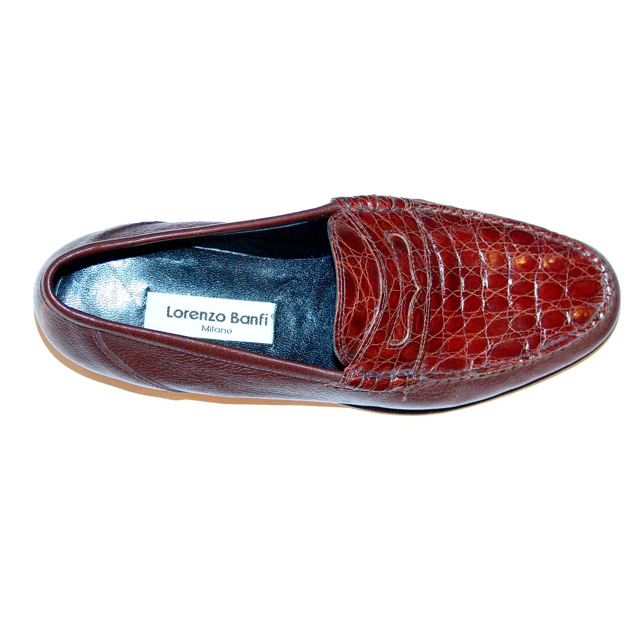 Lorenzo Banfi 646 Deerskin Crocodile Vamp