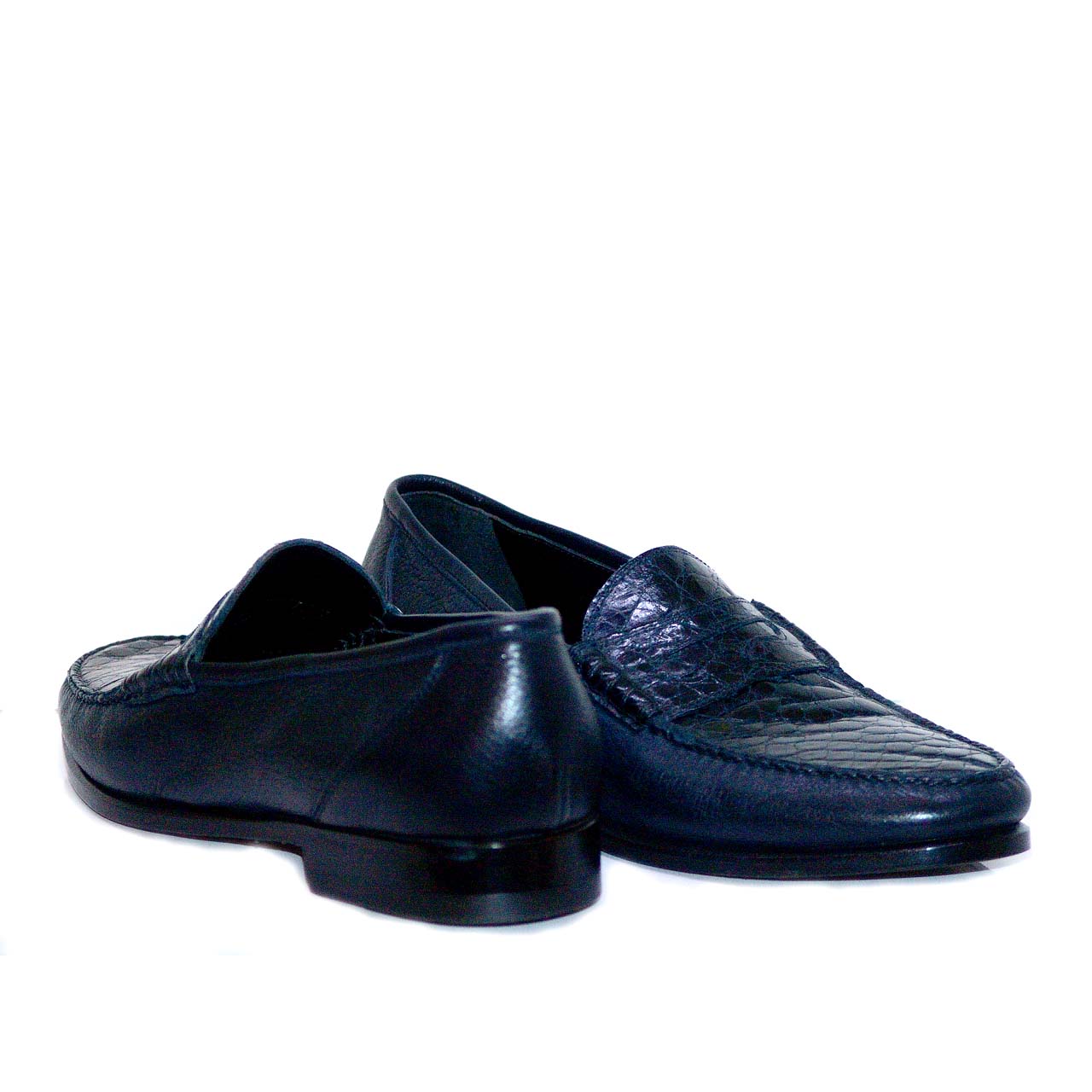 Lorenzo Banfi 646 Deerskin Crocodile Vamp