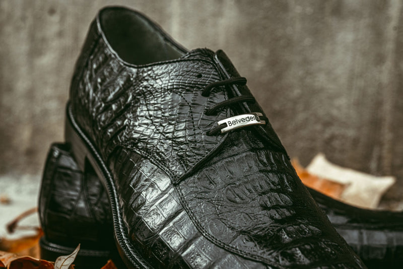 Belvedere Chapo Hornback Lace Up Shoes Black (1465)