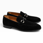 View product image 3: Corrente P0010 Doral Suede Buckle Loafer Black