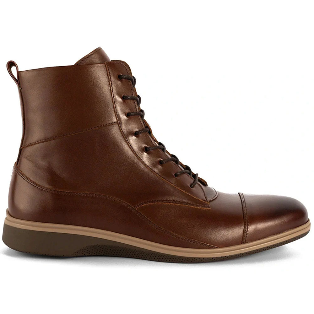 Paolo Shoes The Boot Leather Lace Up Chestnut