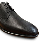 Calzoleria Toscana Budrio Saffiano Leather Lace-Up Black