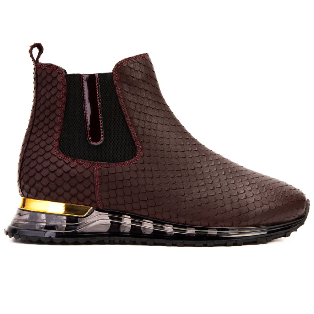 Vinci Leather The Panther Leather Chelsea Boot Burgundy