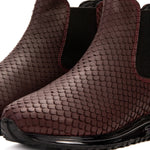 Vinci Leather The Panther Leather Chelsea Boot Burgundy