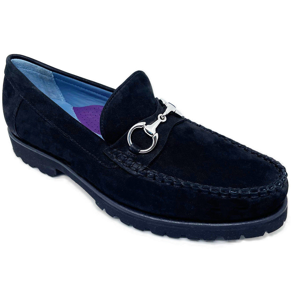 Robert Zur Brixton Suede Bit Loafers Black