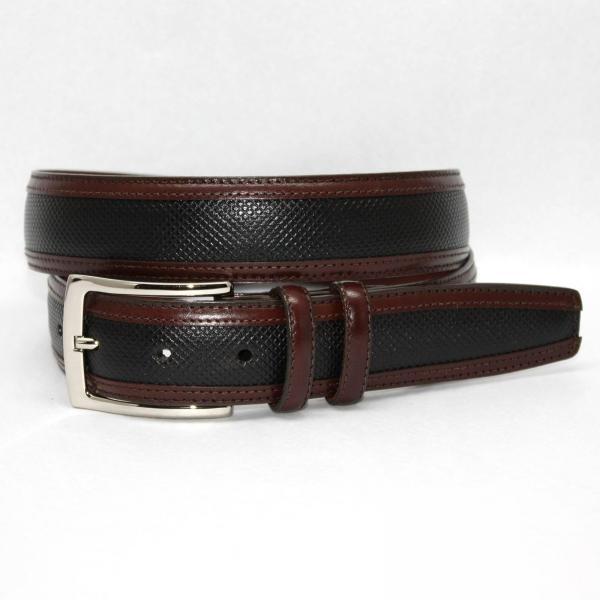 Torino Leather Bulgaro Calf Inlay - Black/Brown