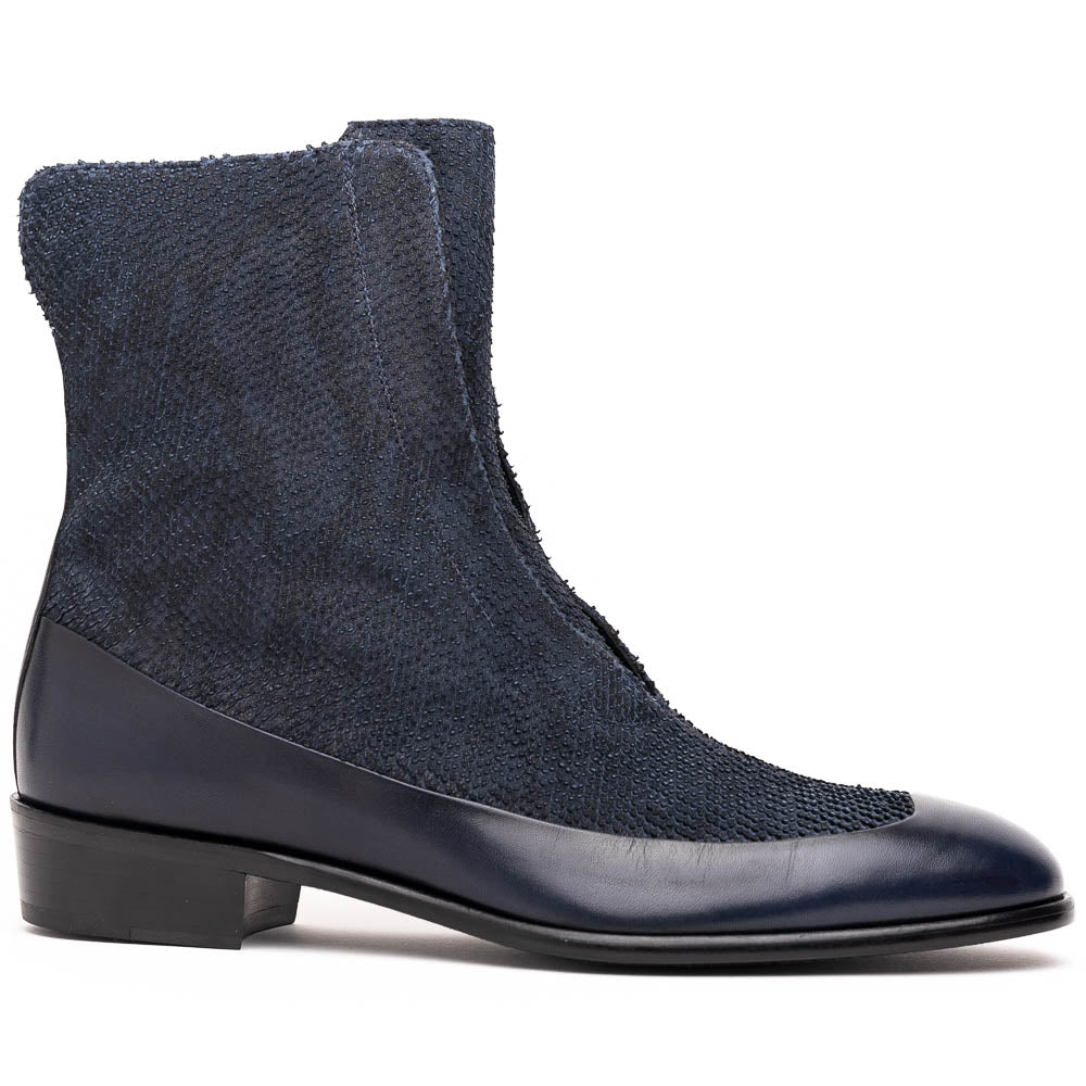 Corrente C202-3273 Python & Leather Boots Navy