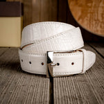 Calzoleria Toscana 7981 Nile Crocodile Belt White