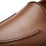 Superglamourous Capri Guanto Leather Loafers Cognac