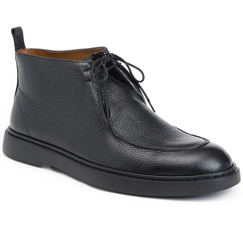 Bruno Magli Castano Tumbled Leather Chukka Boot Black