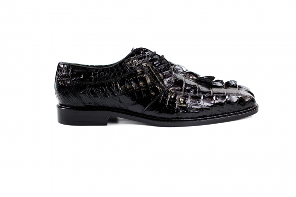 Belvedere Colombo Hornback Crocodile Shoes Black
