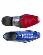 Belvedere Colombo Hornback Crocodile Shoes Ocean Blue