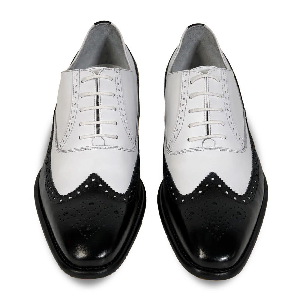 Calzoleria Toscana Caldes Spectator Wingtip Oxford Black / White