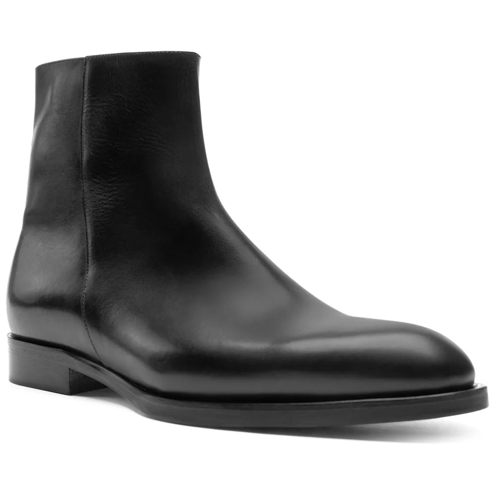 Bruno Magli Calvin Side Zip Leather Boot Black