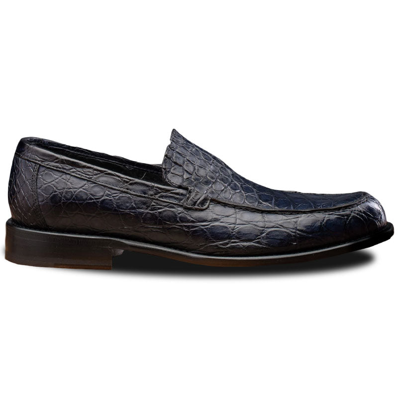 Calzoleria Toscana 5034 Crocodile Loafers Ocean Blue