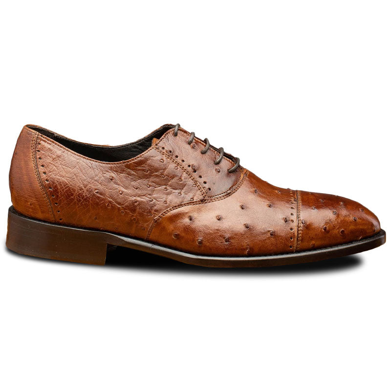 Calzoleria Toscana H777 Ostrich Oxfords Cognac