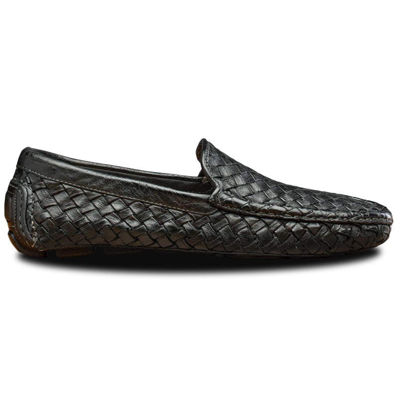 Calzoleria Toscana E945 Rendo Woven Drivers Black