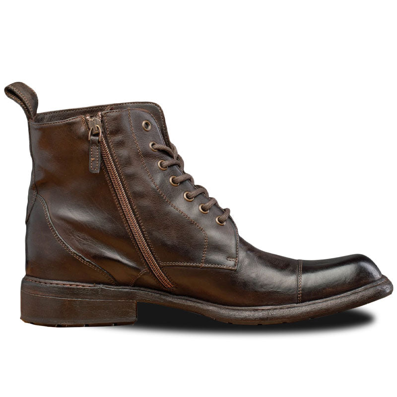 Calzoleria Toscana Q549 Combat Boots Brown | MensDesignerShoe.com