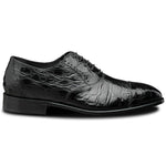 Calzoleria Toscana H779 Crocodile Cap Toe Oxfords Black