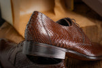 Calzoleria Toscana Z624 Python Shoes Brown