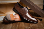 Calzoleria Toscana Z624 Python Shoes Brown