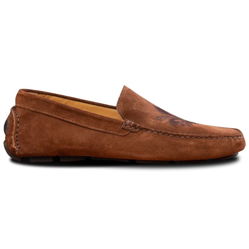 Calzoleria Toscana 5303 Venetian Suede Driving Loafers Brick