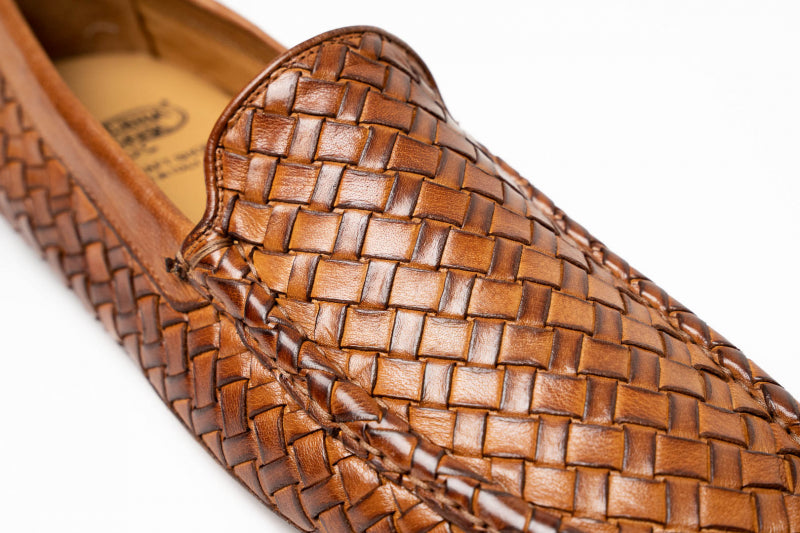 Calzoleria Toscana E945 Rendo Woven Drivers Brick