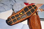 Calzoleria Toscana E945 Rendo Woven Drivers Brick