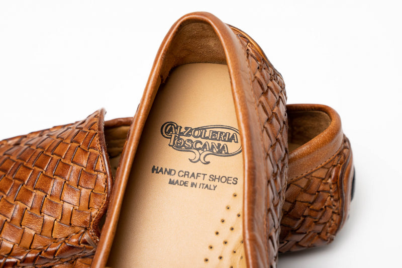 Calzoleria Toscana E945 Rendo Woven Drivers Brick