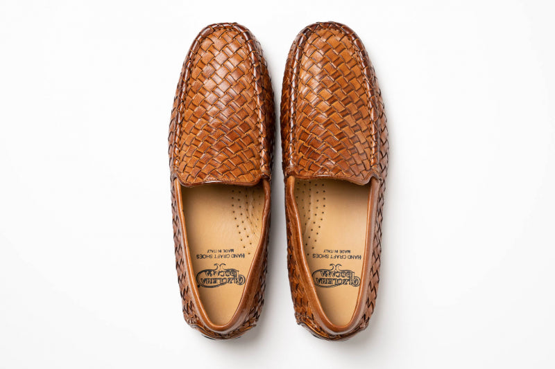 Calzoleria Toscana E945 Rendo Woven Drivers Brick