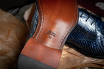 Calzoleria Toscana Z624 Python Shoes Navy