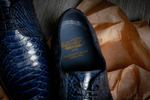 Calzoleria Toscana Z624 Python Shoes Navy