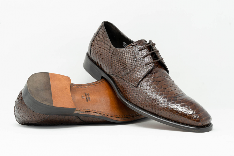 Calzoleria Toscana Z624 Python Shoes Brown
