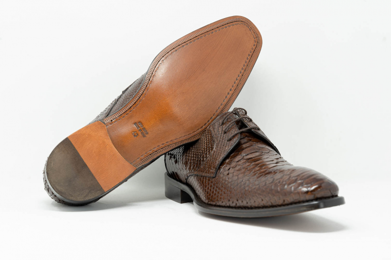 Calzoleria Toscana Z624 Python Shoes Brown