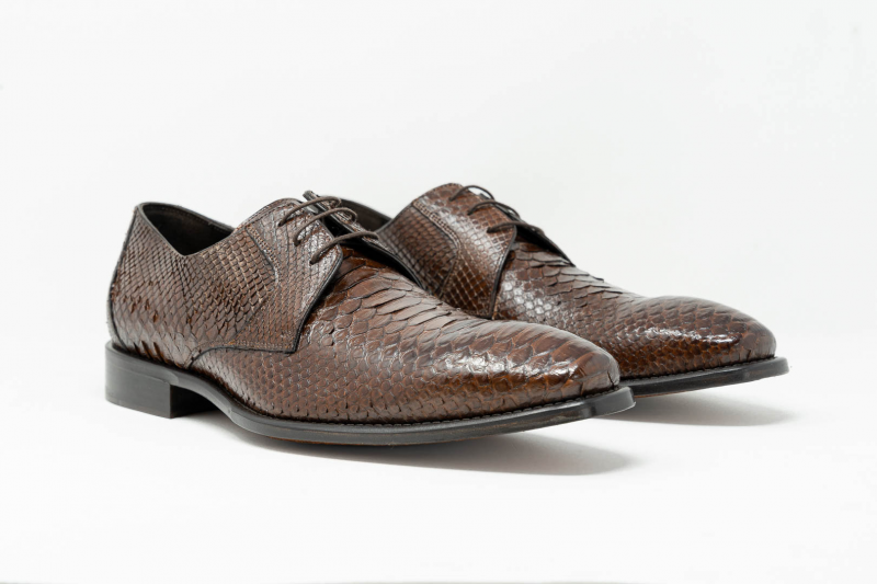 Calzoleria Toscana Z624 Python Shoes Brown
