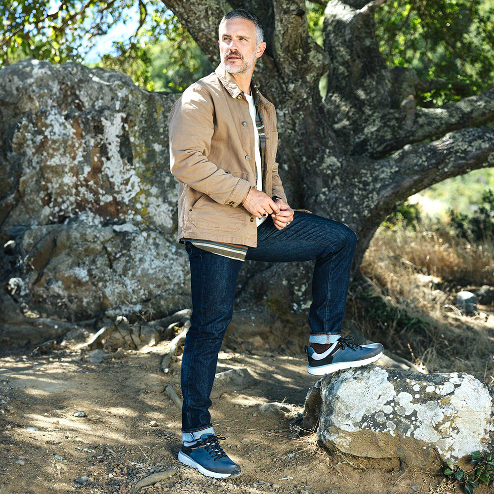 Samuel Hubbard Camino Walker Nubuck Sneakers Navy