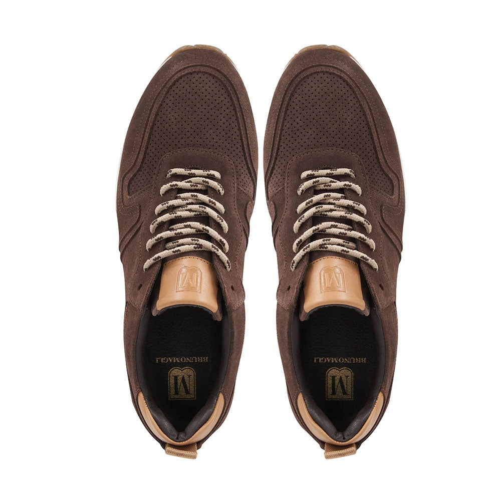 Bruno Magli "M" Collection Capri Suede Sneaker Brown