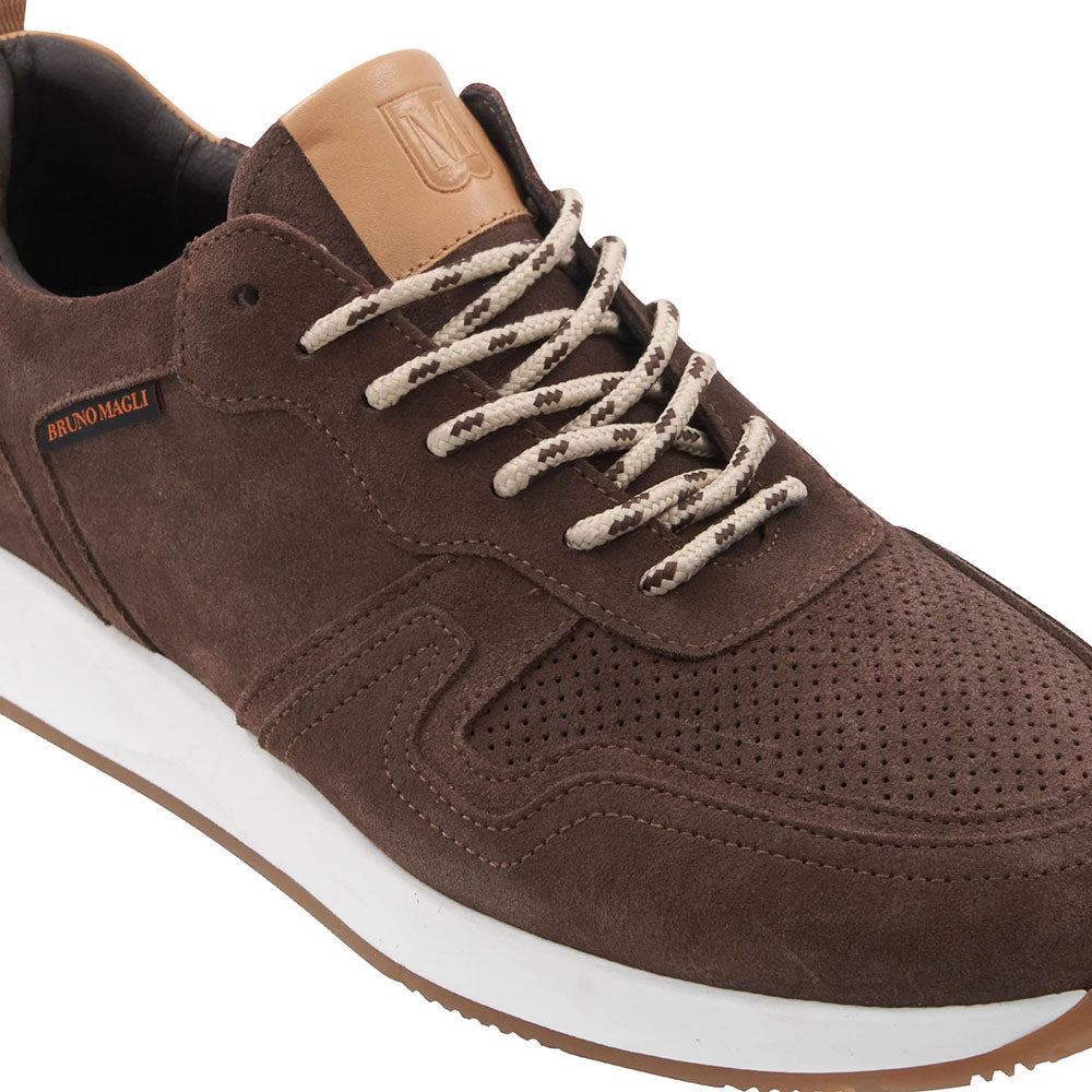 Bruno Magli "M" Collection Capri Suede Sneaker Brown
